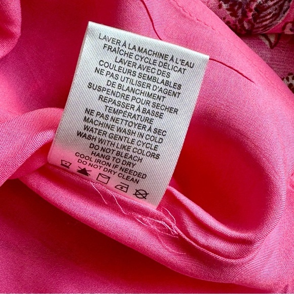 Joie Pink Floral Tiered Smocked Mini Skirt –Bohemian Vibe - Size M (NWT) - Picture 5 of 9